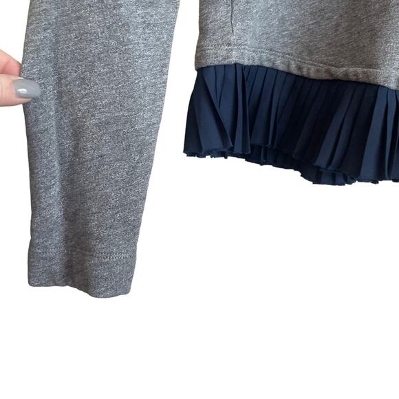 J Crew Sweatshirt Women S Gray Multi Media Casual Preppy Academia Relaxed Travel - Picture 7 of 9